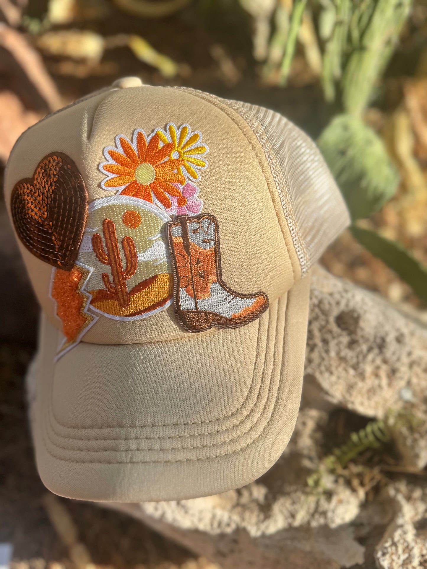 Desert Dreamer Trucker Hat – Western Sunset Style
