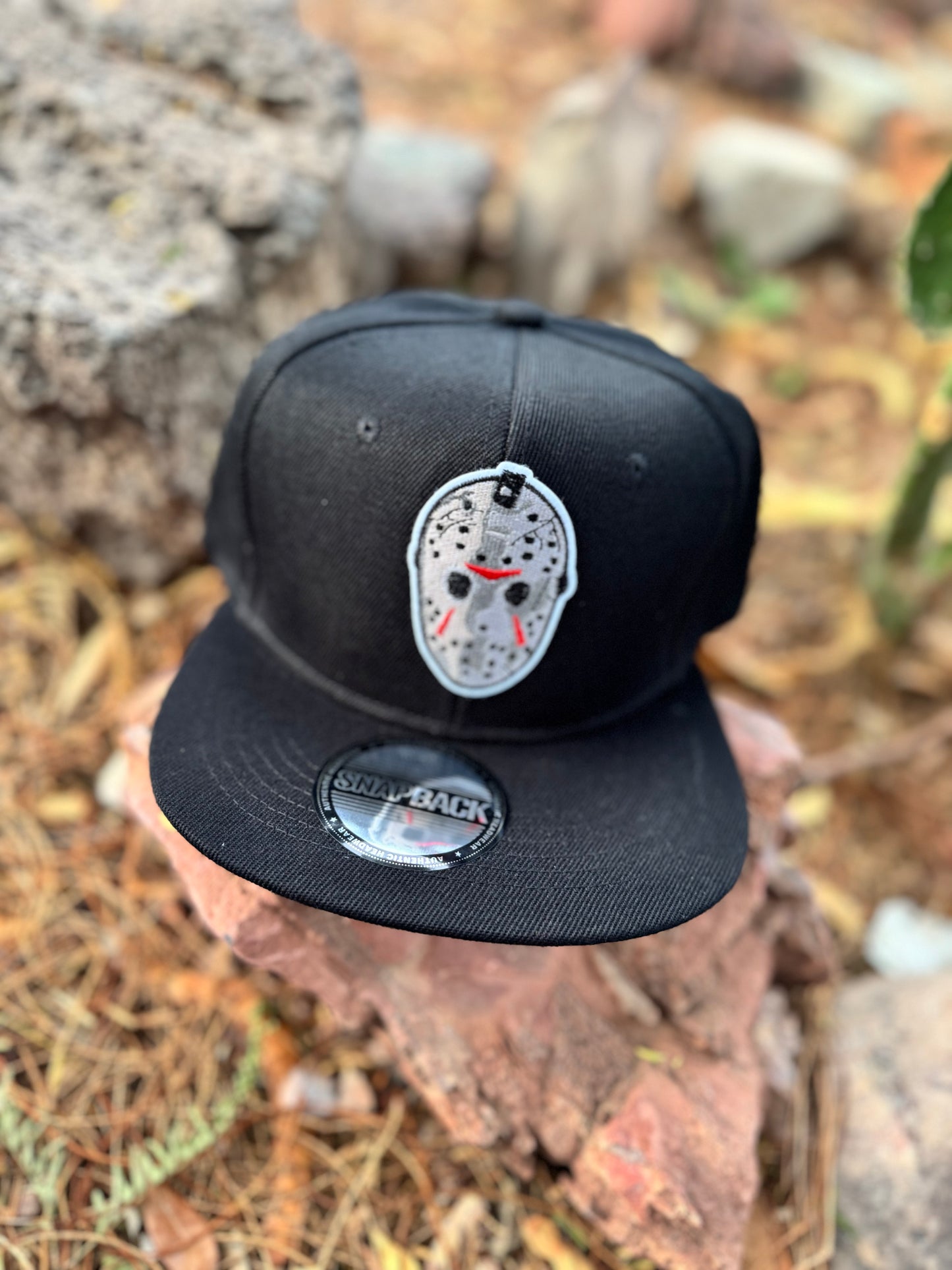 🩸 Jason Hockey Mask Flat Bill Trucker Hat