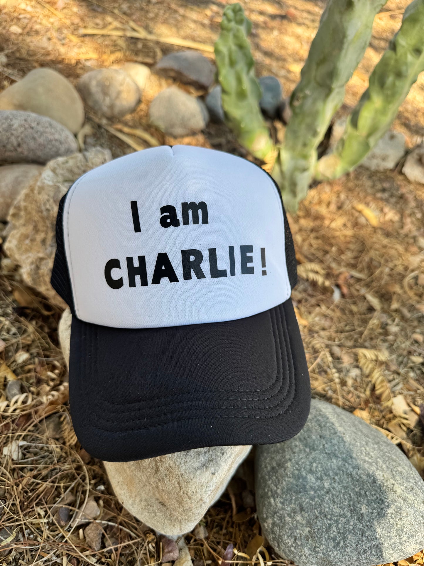“I am Charlie” trucker hat