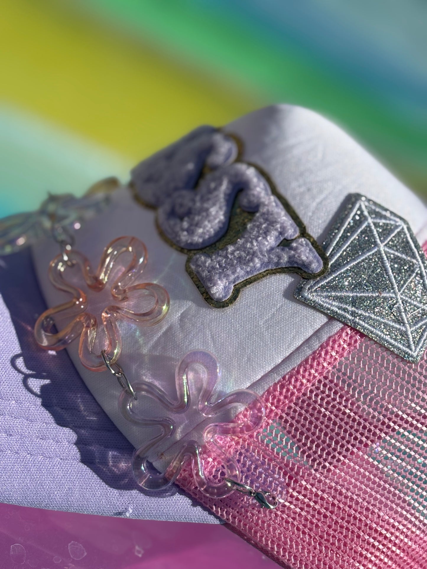 Sassy in Bloom β Pink, White & Purple Trucker Hat