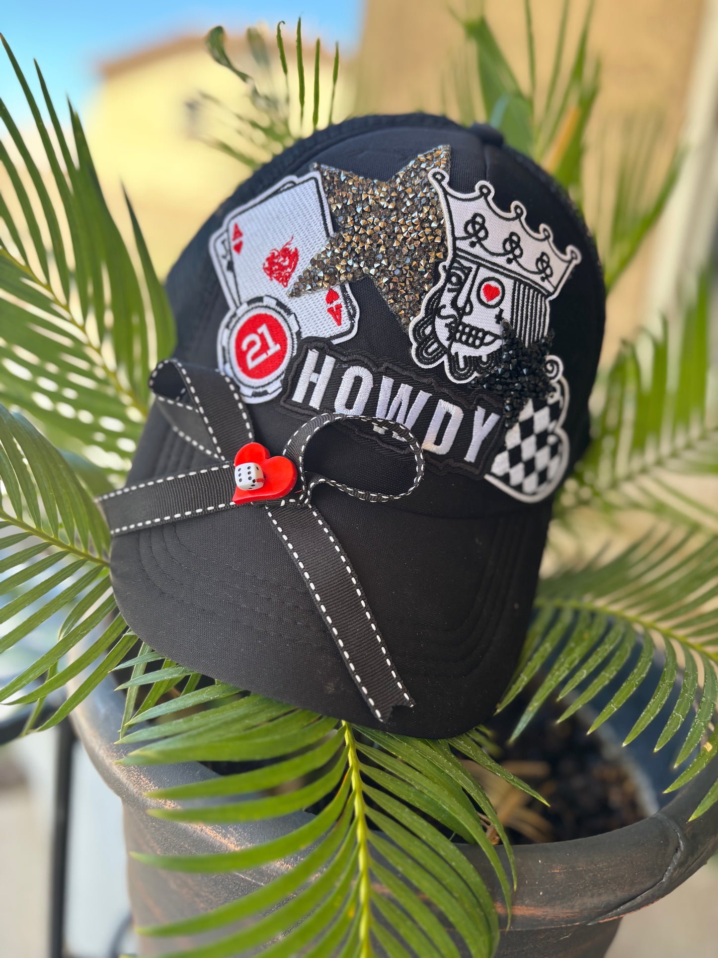 Black custom trucker hat