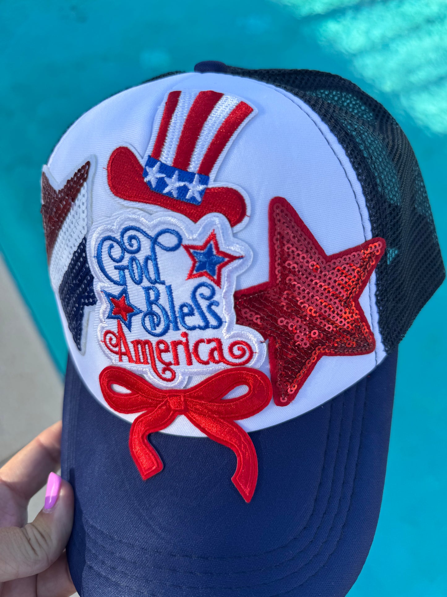 God Bless America Trucker Hat
