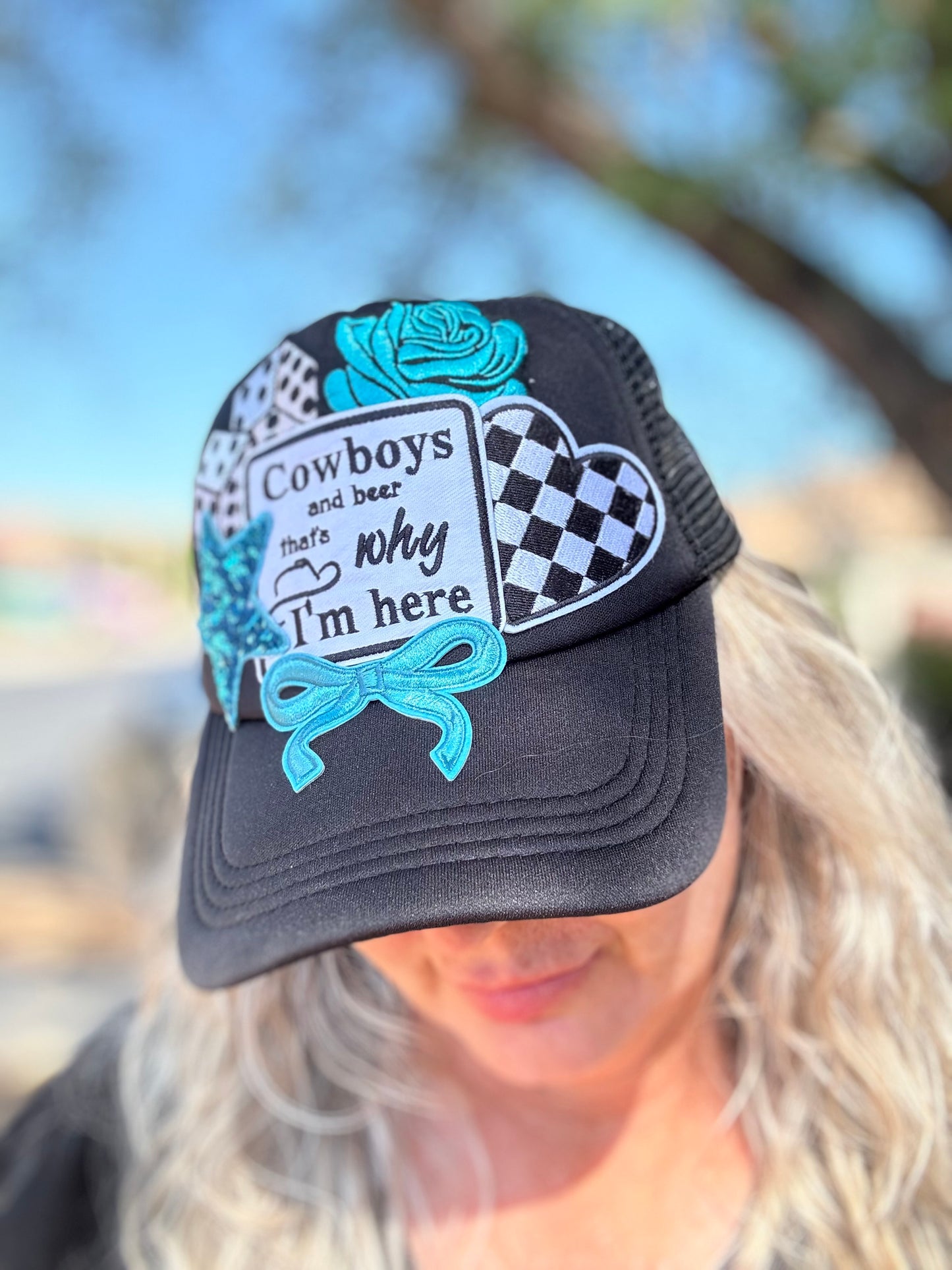 Cowboys & Beer — That’s Why I’m Here 🤠 trucker hat