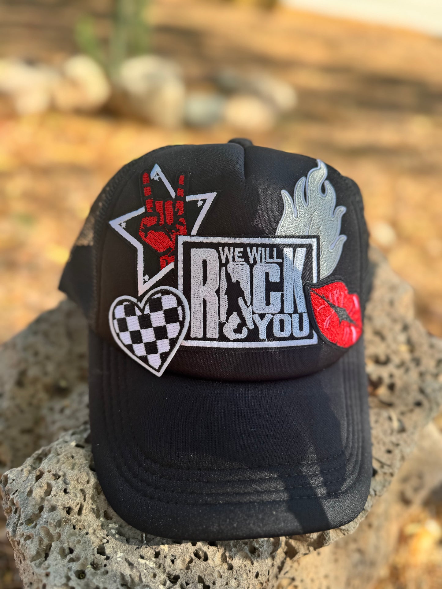 Rockin’ Rebel Trucker Hat – We Will Rock You Style