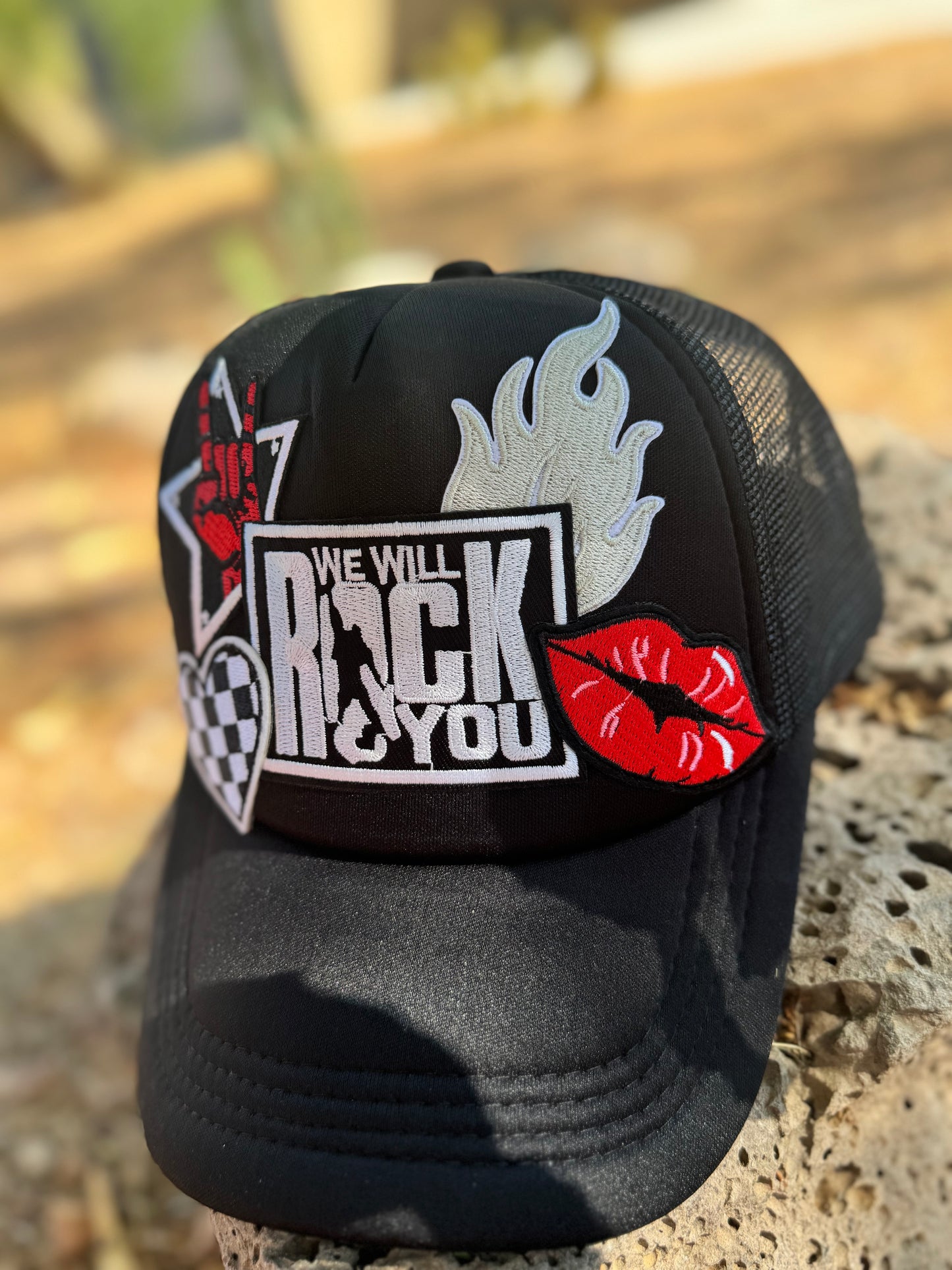 Rockin’ Rebel Trucker Hat – We Will Rock You Style