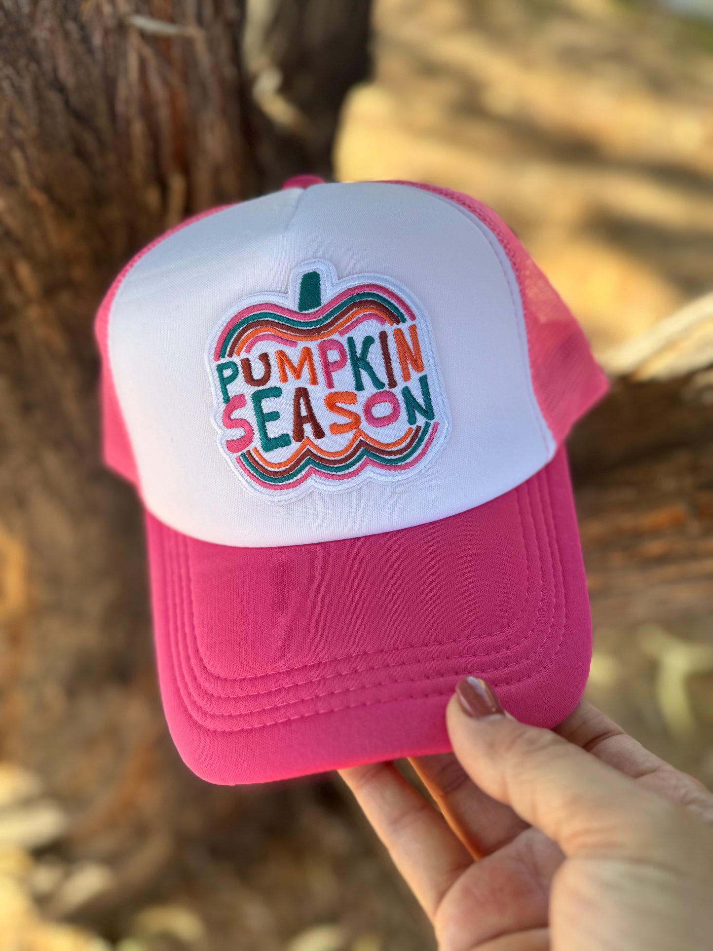 🎃✨ Pink Pumpkin Season Trucker Hat ✨🎃