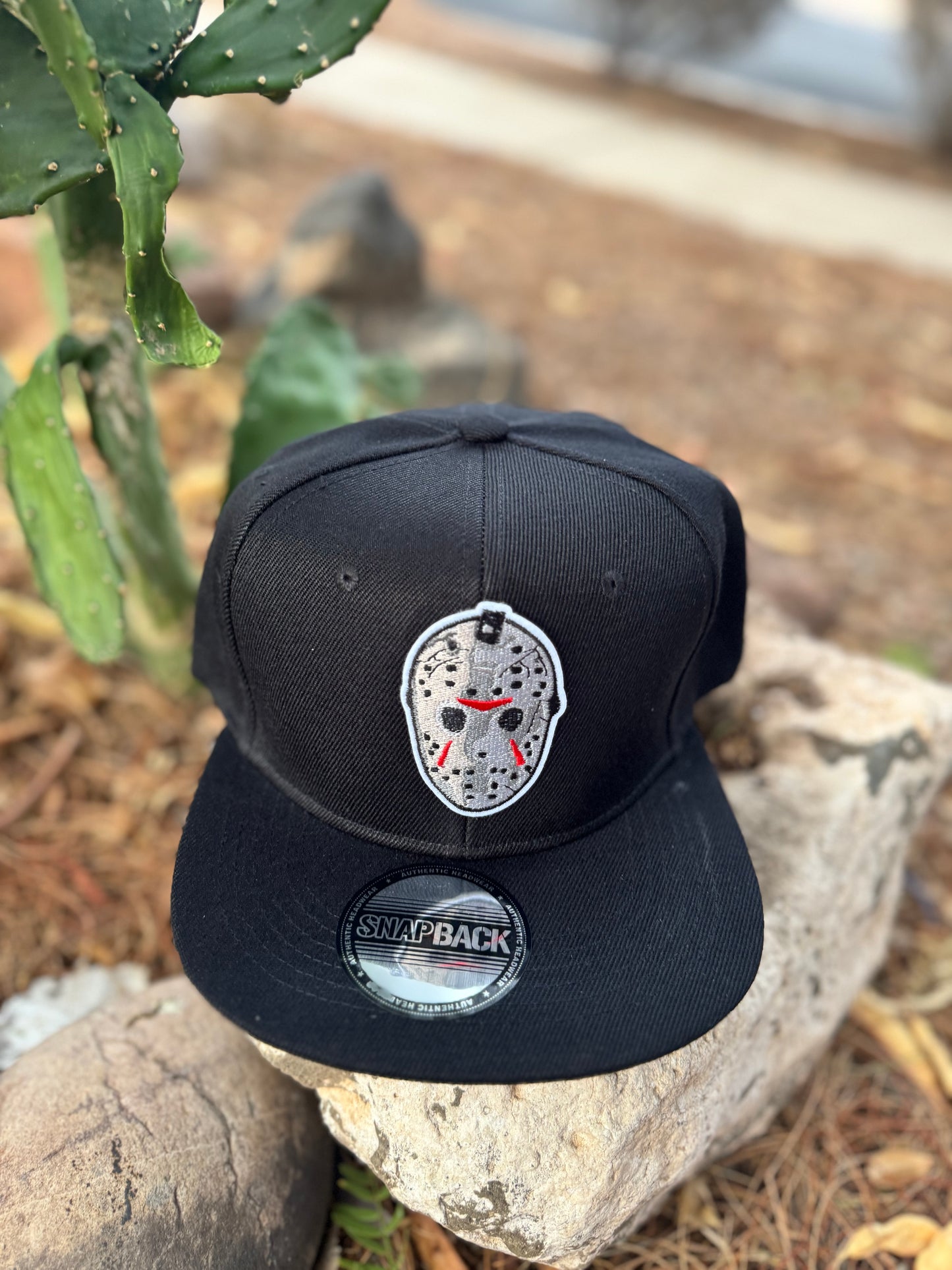 🩸 Jason Hockey Mask Flat Bill Trucker Hat