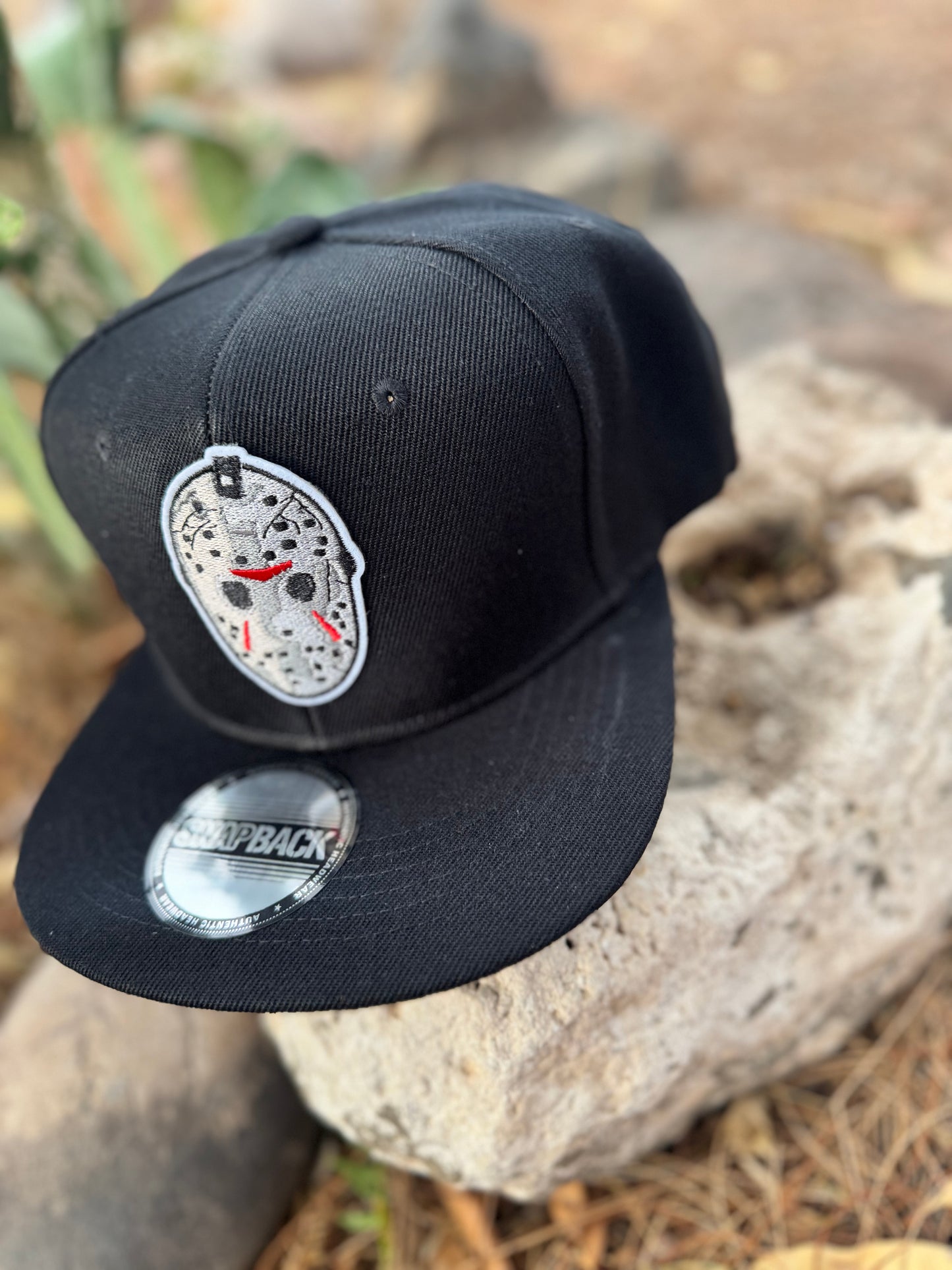 🩸 Jason Hockey Mask Flat Bill Trucker Hat