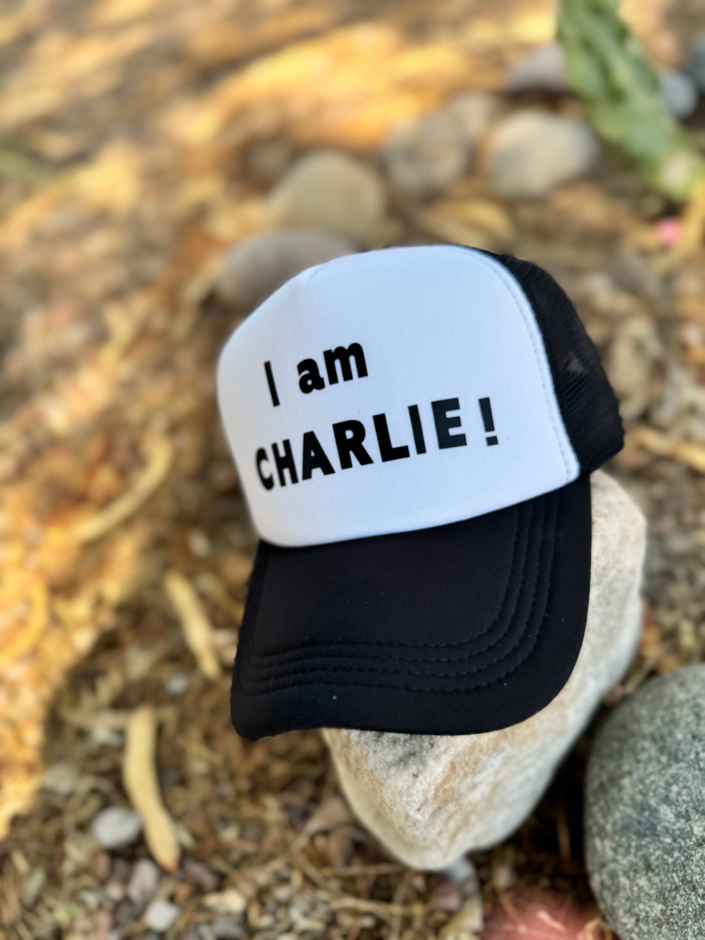 “I am Charlie” trucker hat