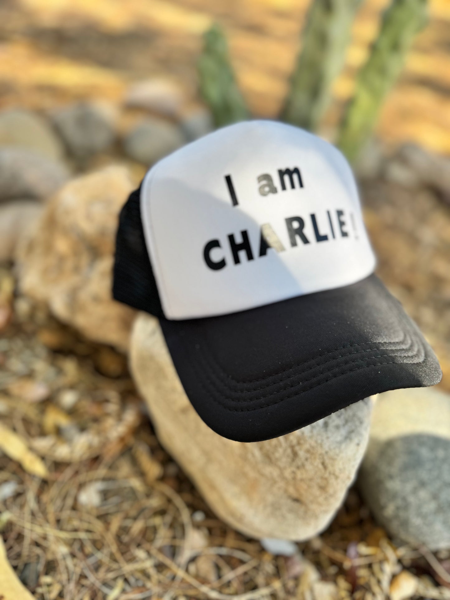 “I am Charlie” trucker hat