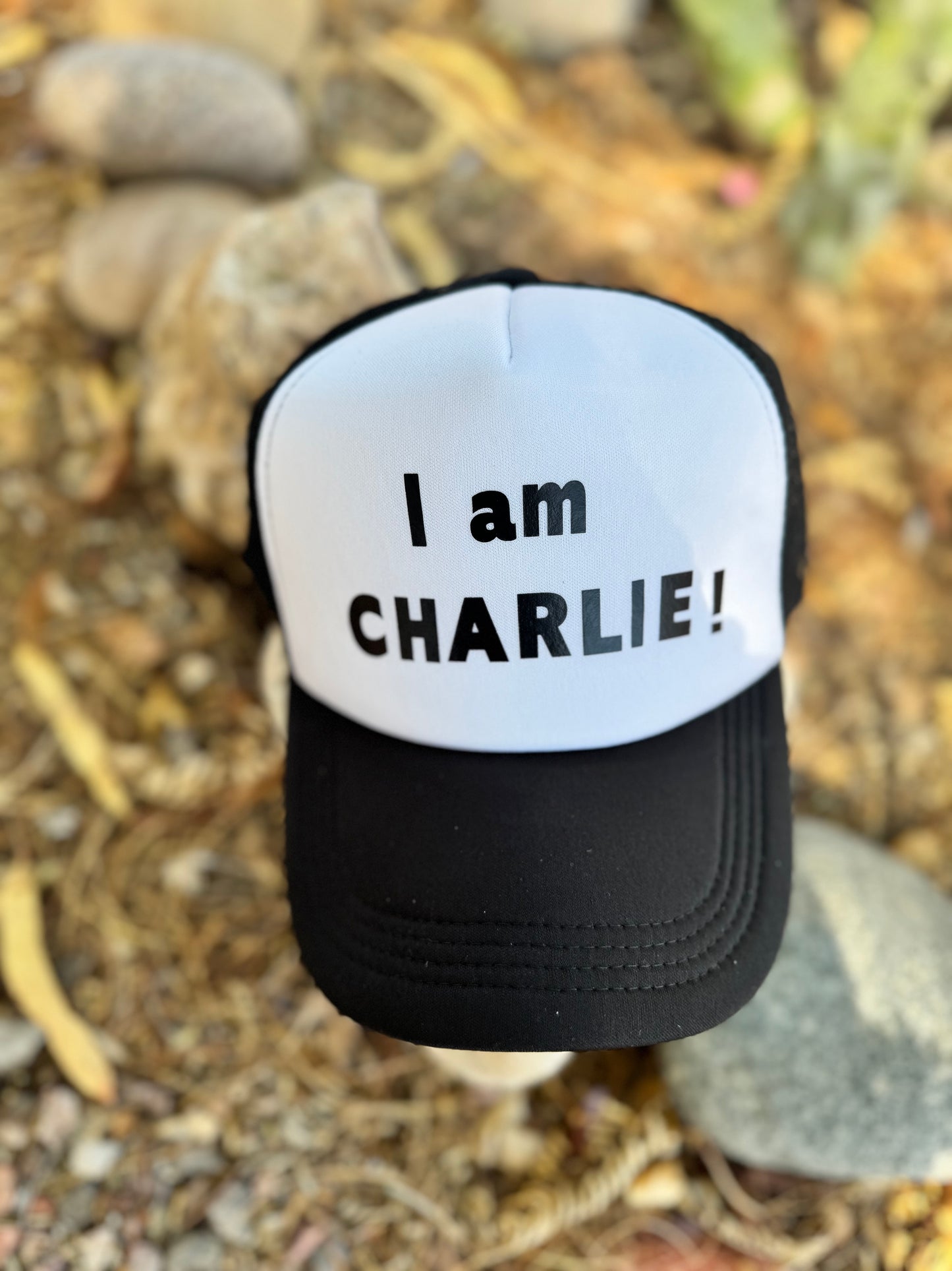 “I am Charlie” trucker hat