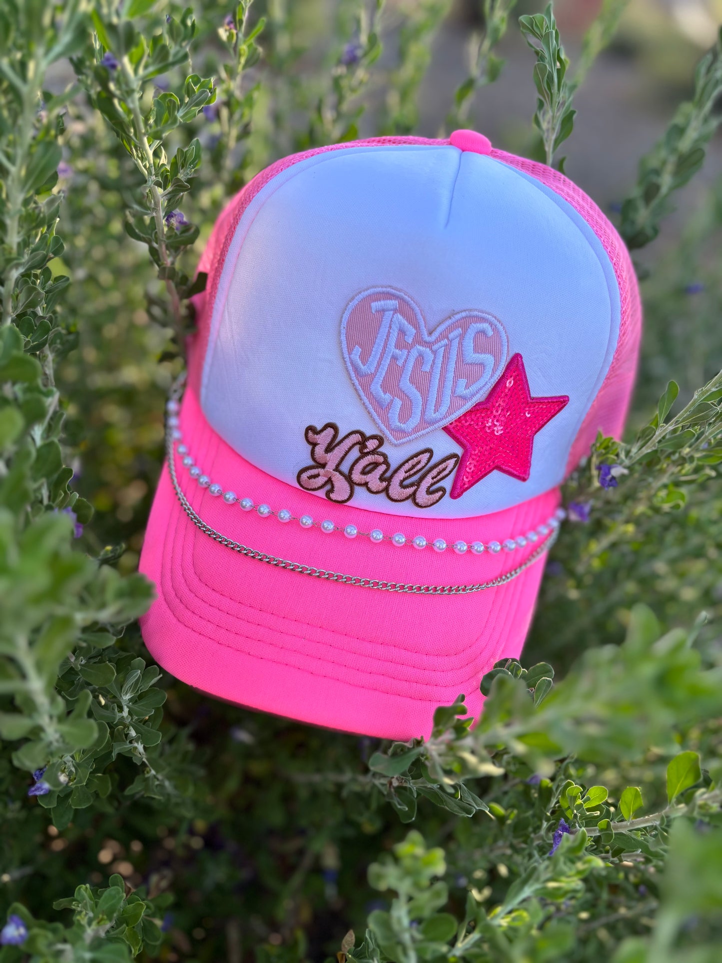 Saved & Sassy – Pink & White Trucker Hat