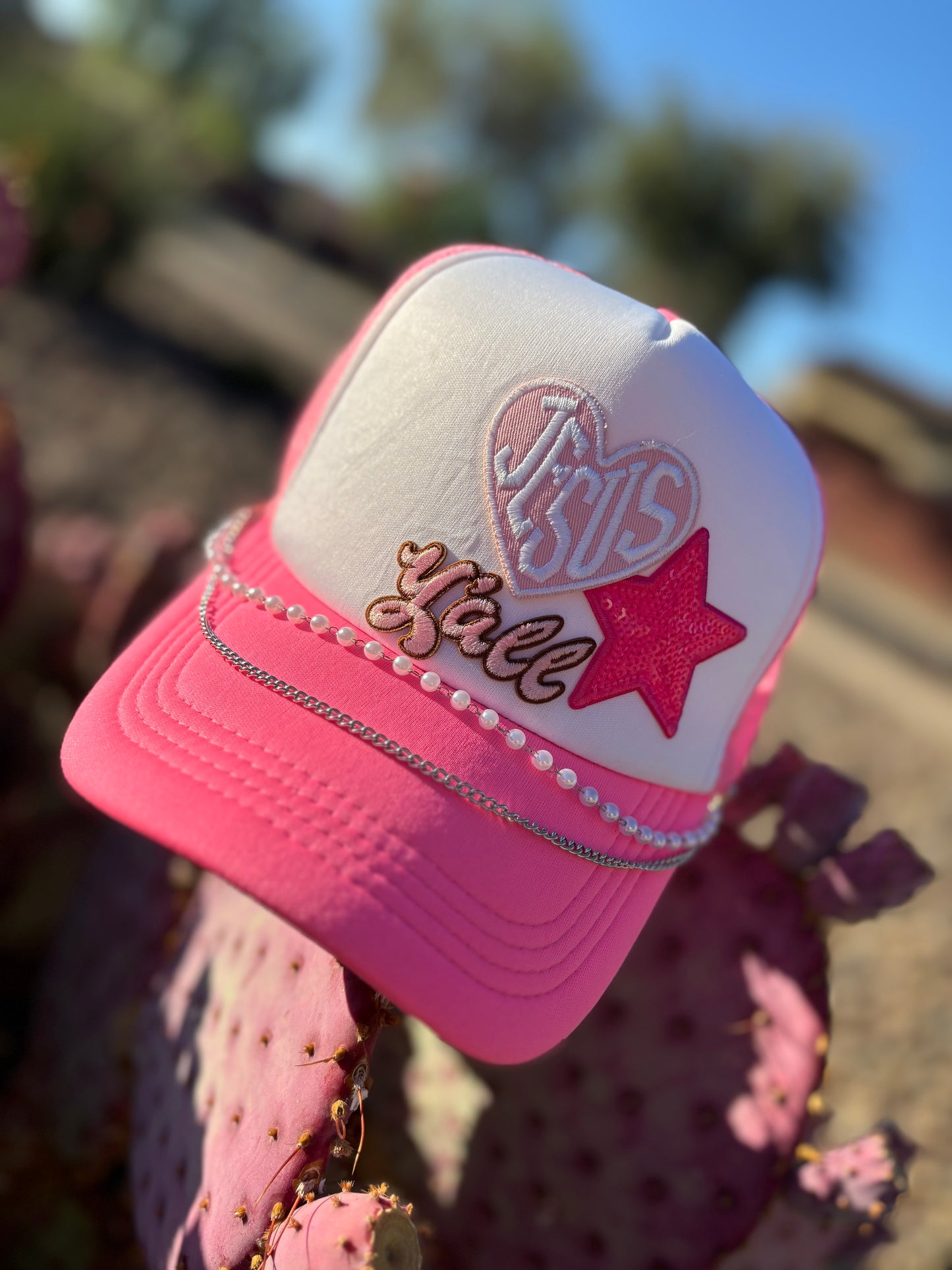 Saved & Sassy – Pink & White Trucker Hat
