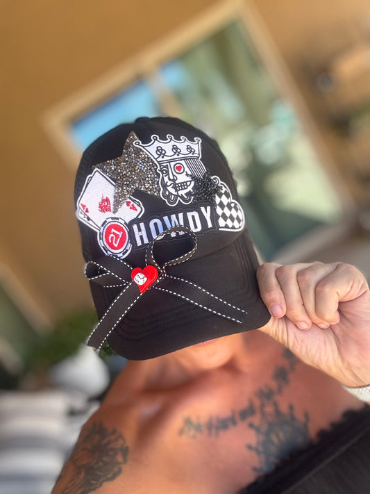 Black custom trucker hat