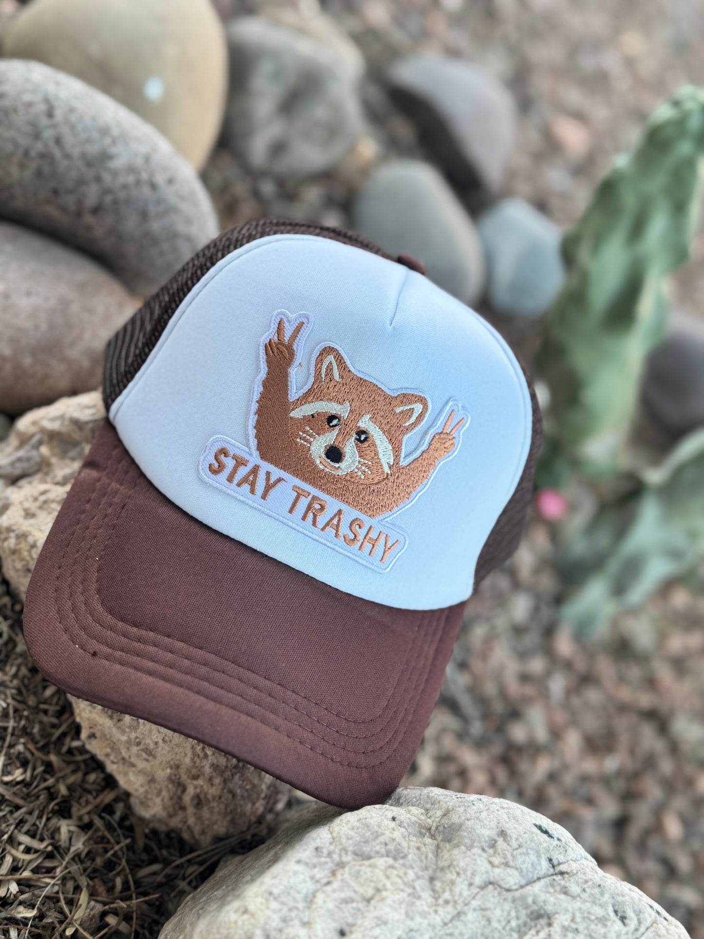 Stay trashy trucker hat