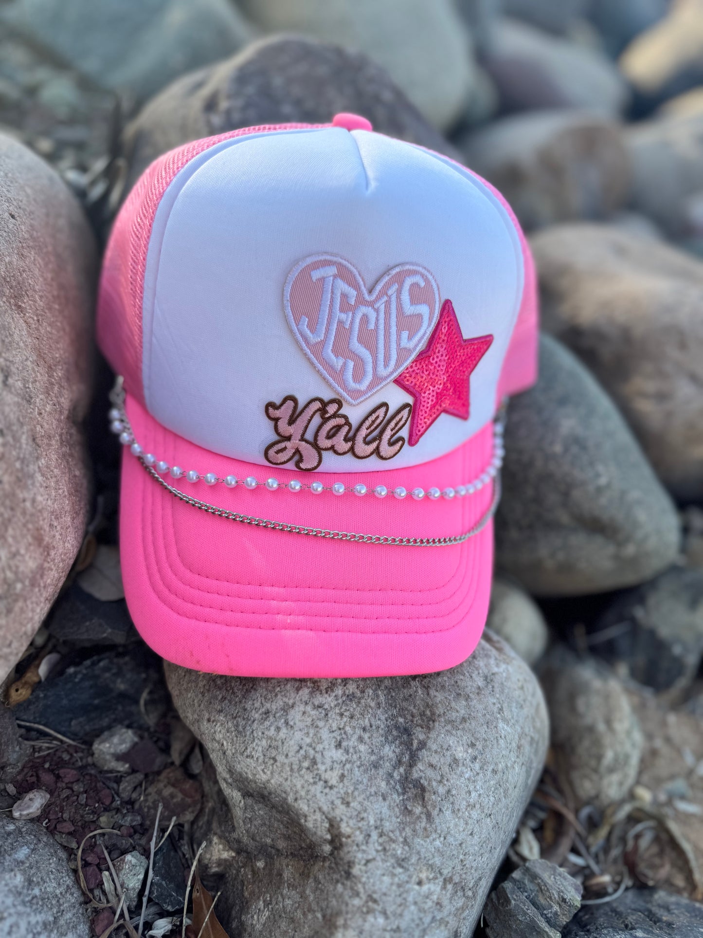 Saved & Sassy – Pink & White Trucker Hat