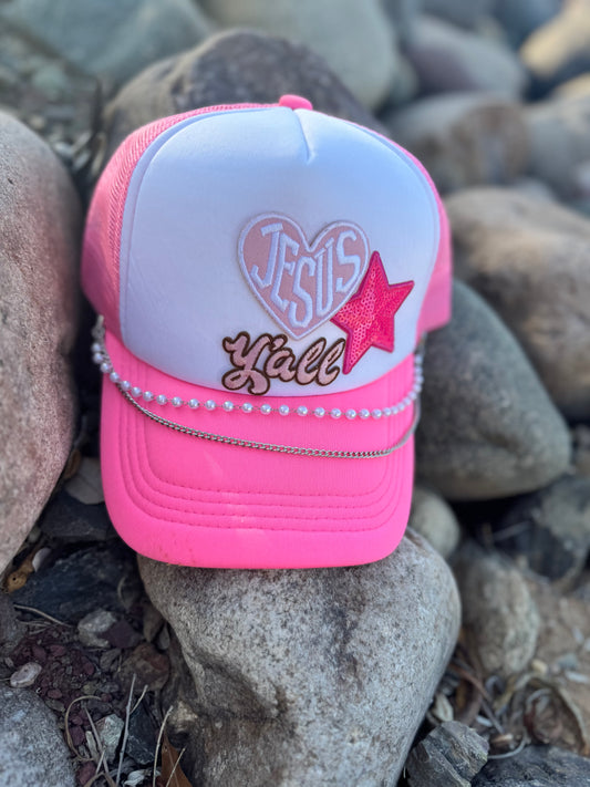 Saved & Sassy – Pink & White Trucker Hat