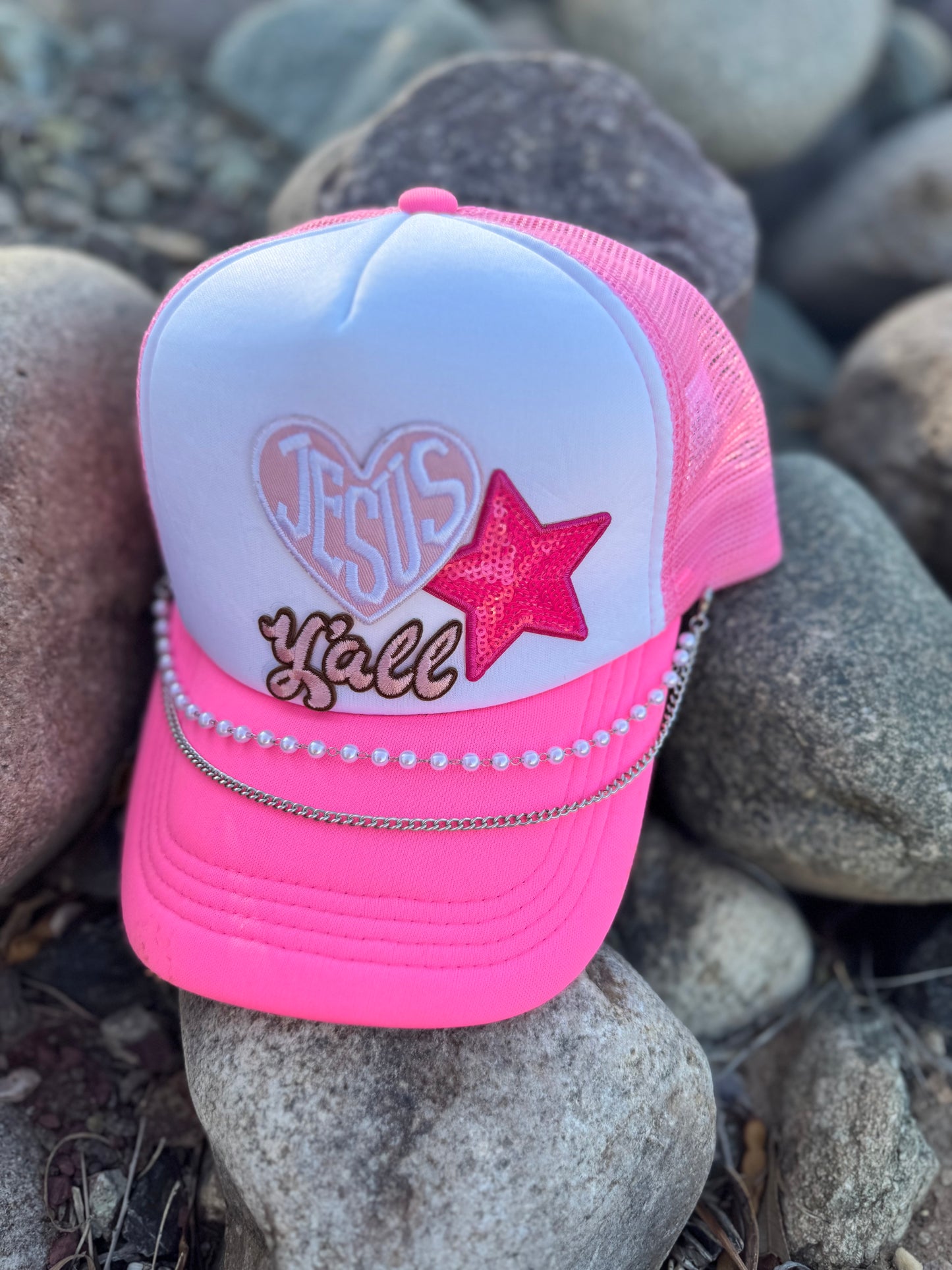 Saved & Sassy – Pink & White Trucker Hat