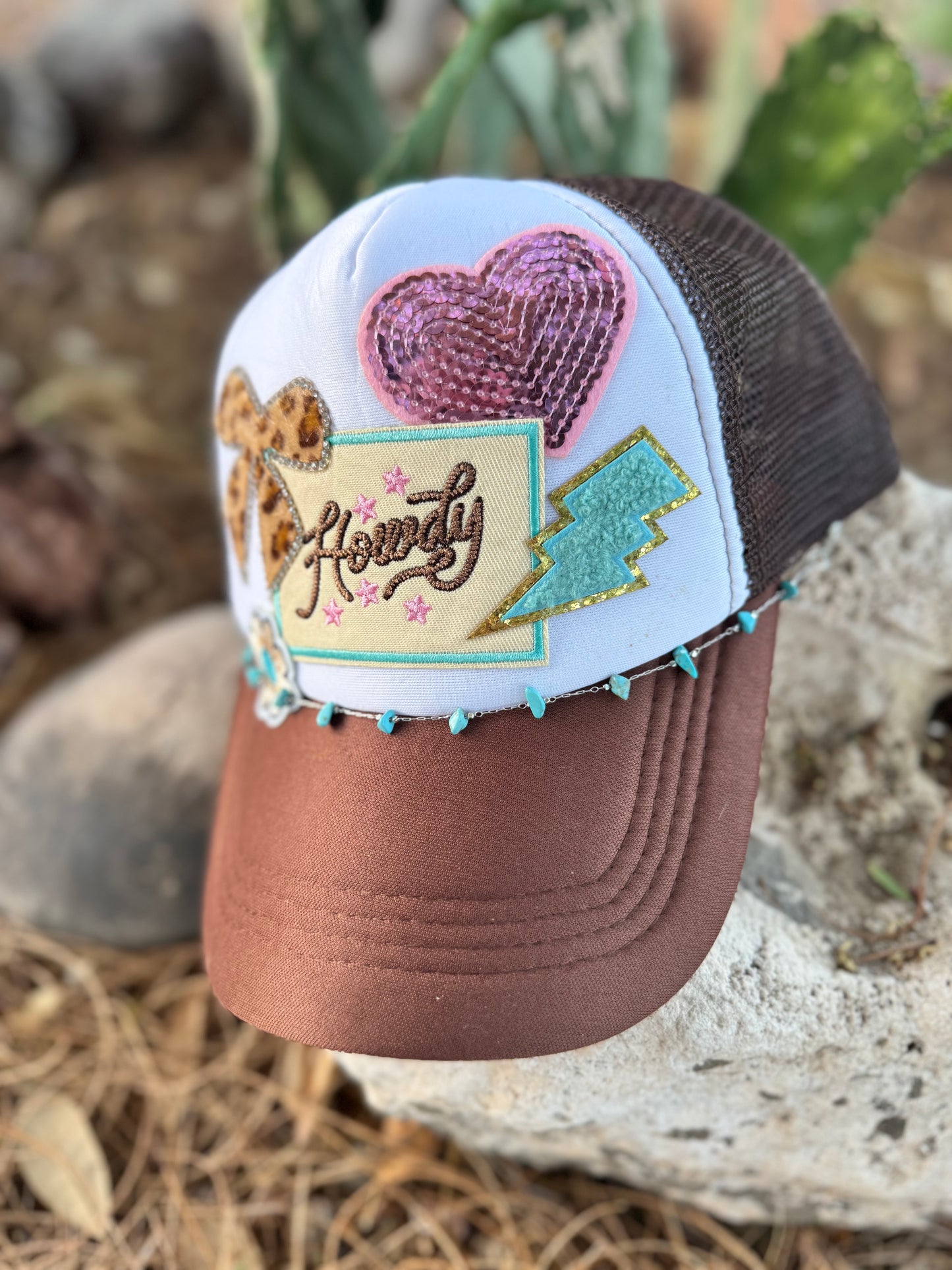 Electric howdy trucker hat