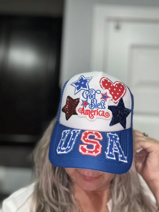 God Bless America – Trucker Hat 🇺🇸
