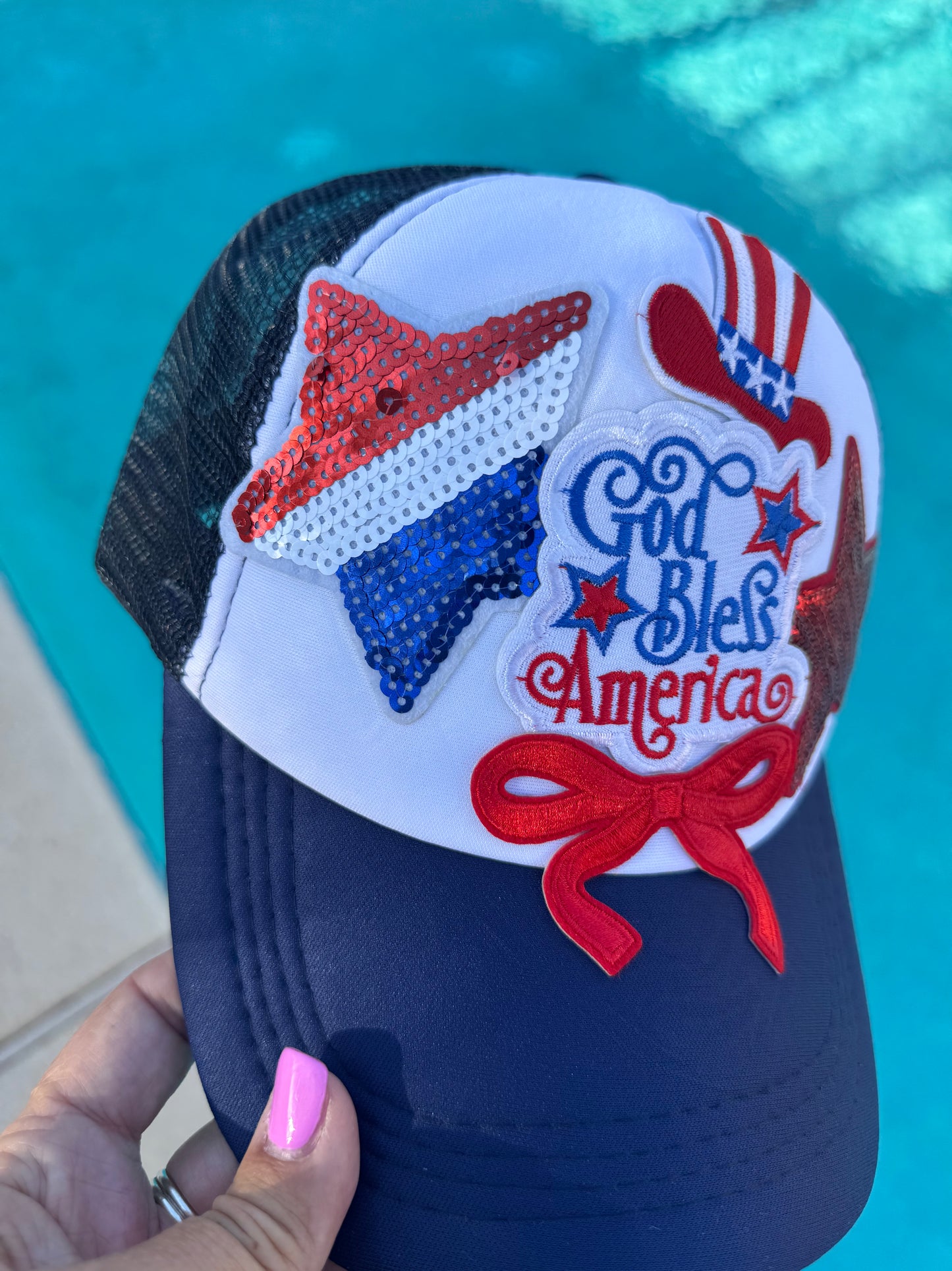 God Bless America Trucker Hat