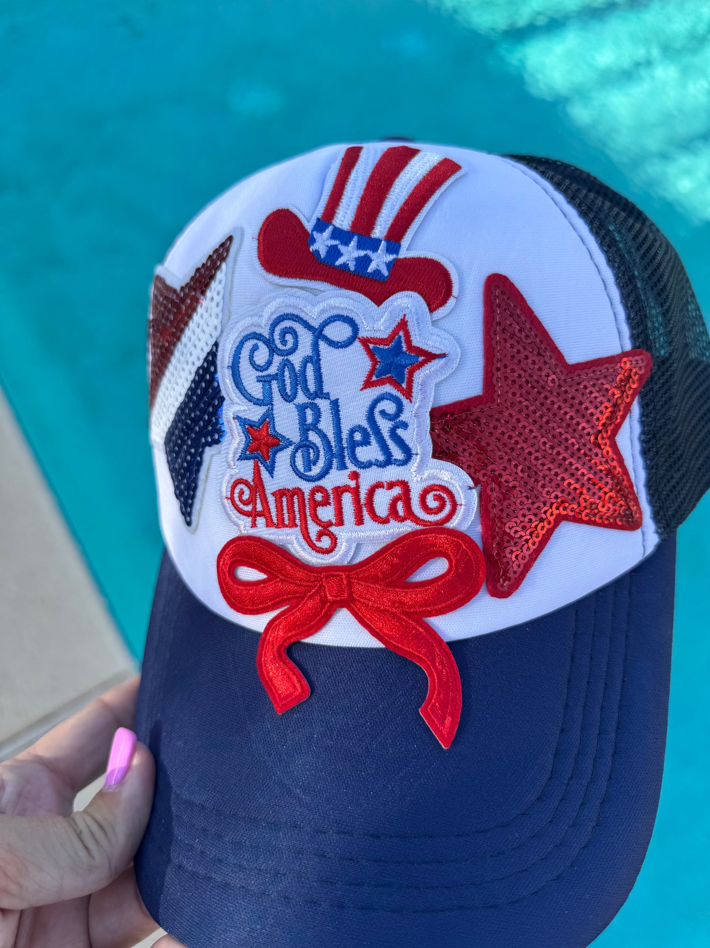 God Bless America Trucker Hat