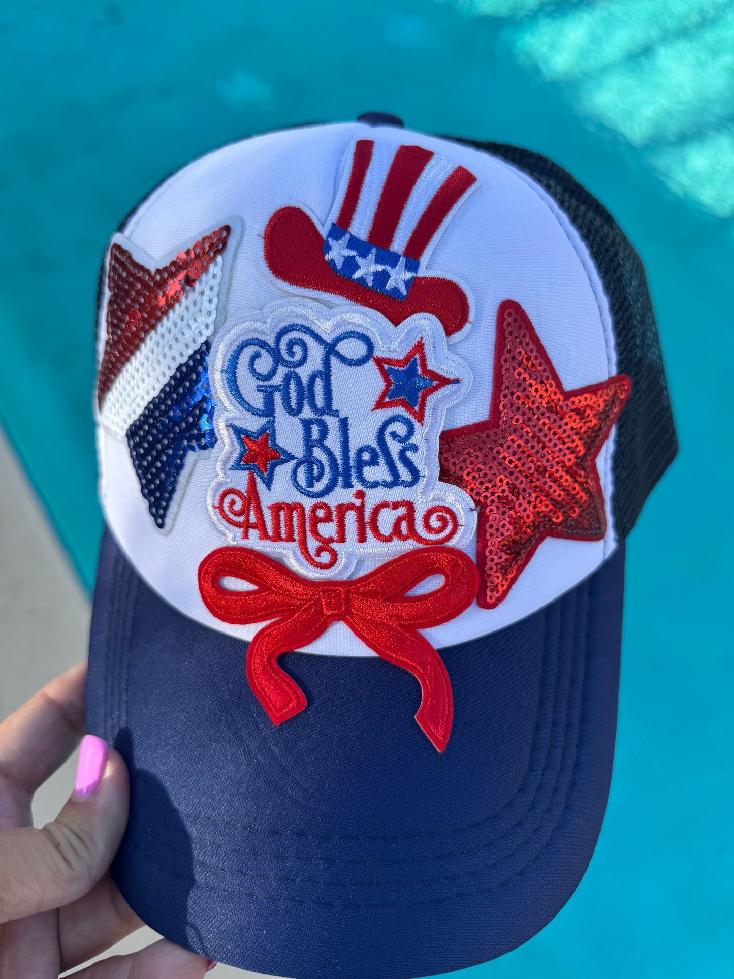God Bless America Trucker Hat