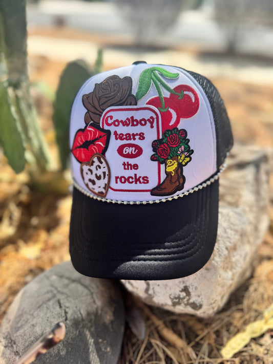 Cowboy Tears on the Rocks – Western Trucker Hat | Bold Cowgirl Style