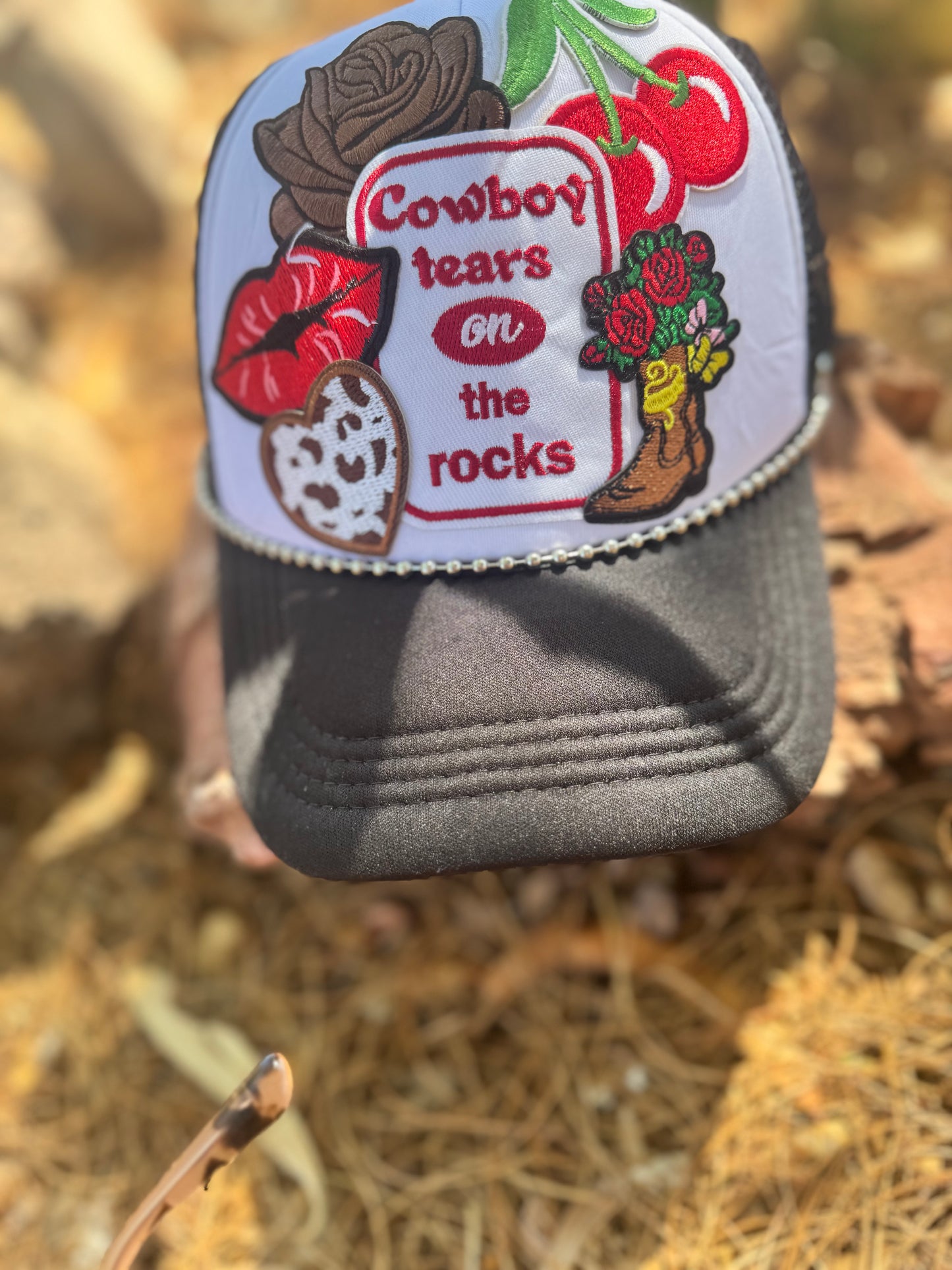 Cowboy Tears on the Rocks – Western Trucker Hat | Bold Cowgirl Style
