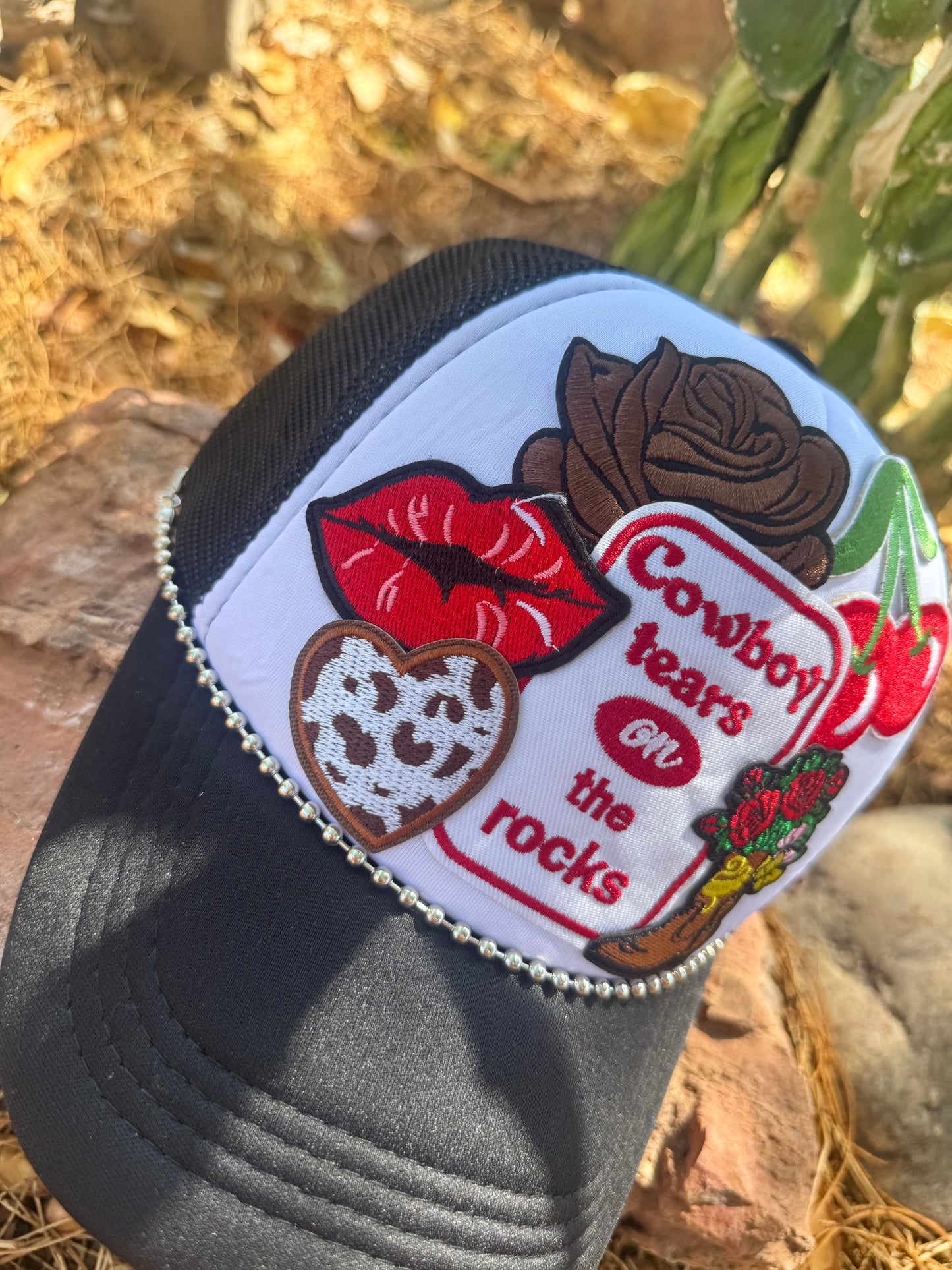 Cowboy Tears on the Rocks – Western Trucker Hat | Bold Cowgirl Style