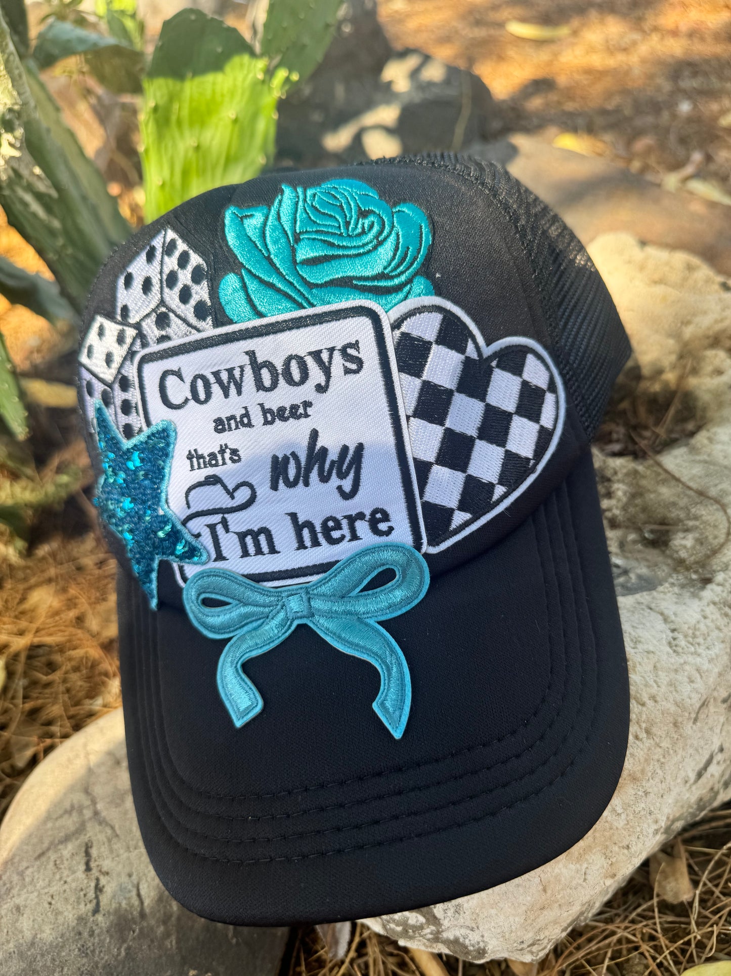 Cowboys & Beer — That’s Why I’m Here 🤠 trucker hat