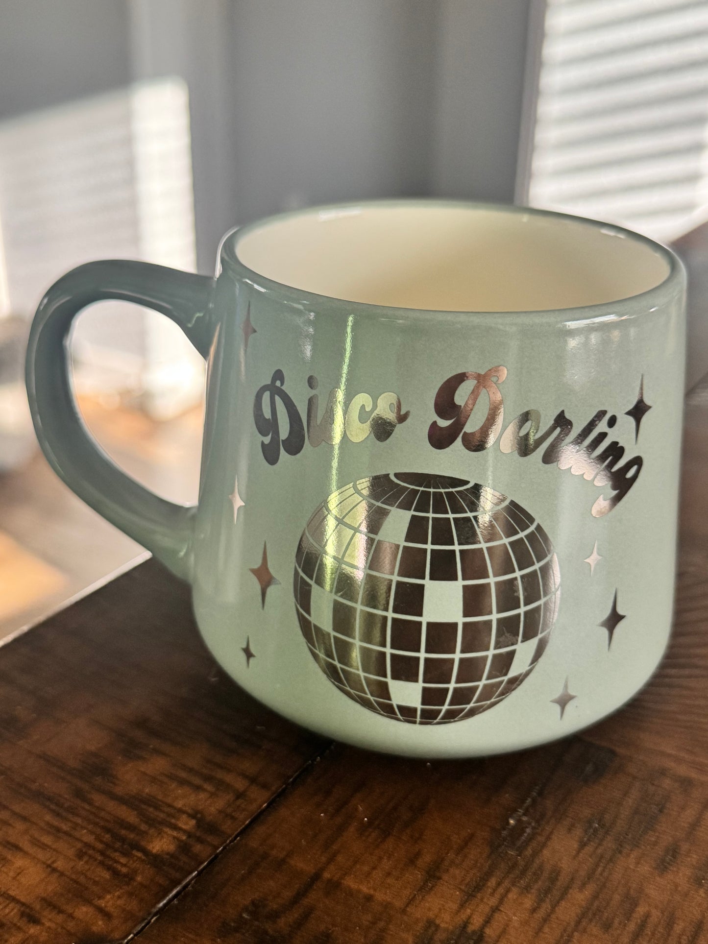 Disco darling sage green coffee mug