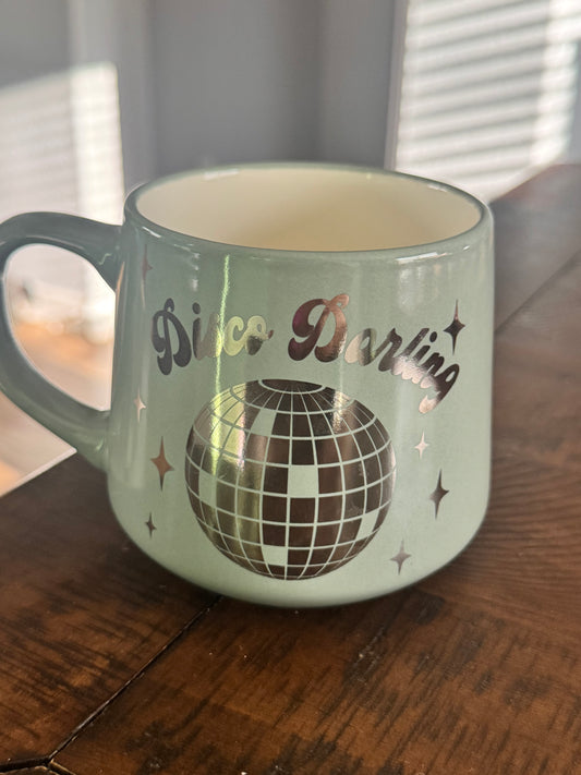 Disco darling sage green coffee mug