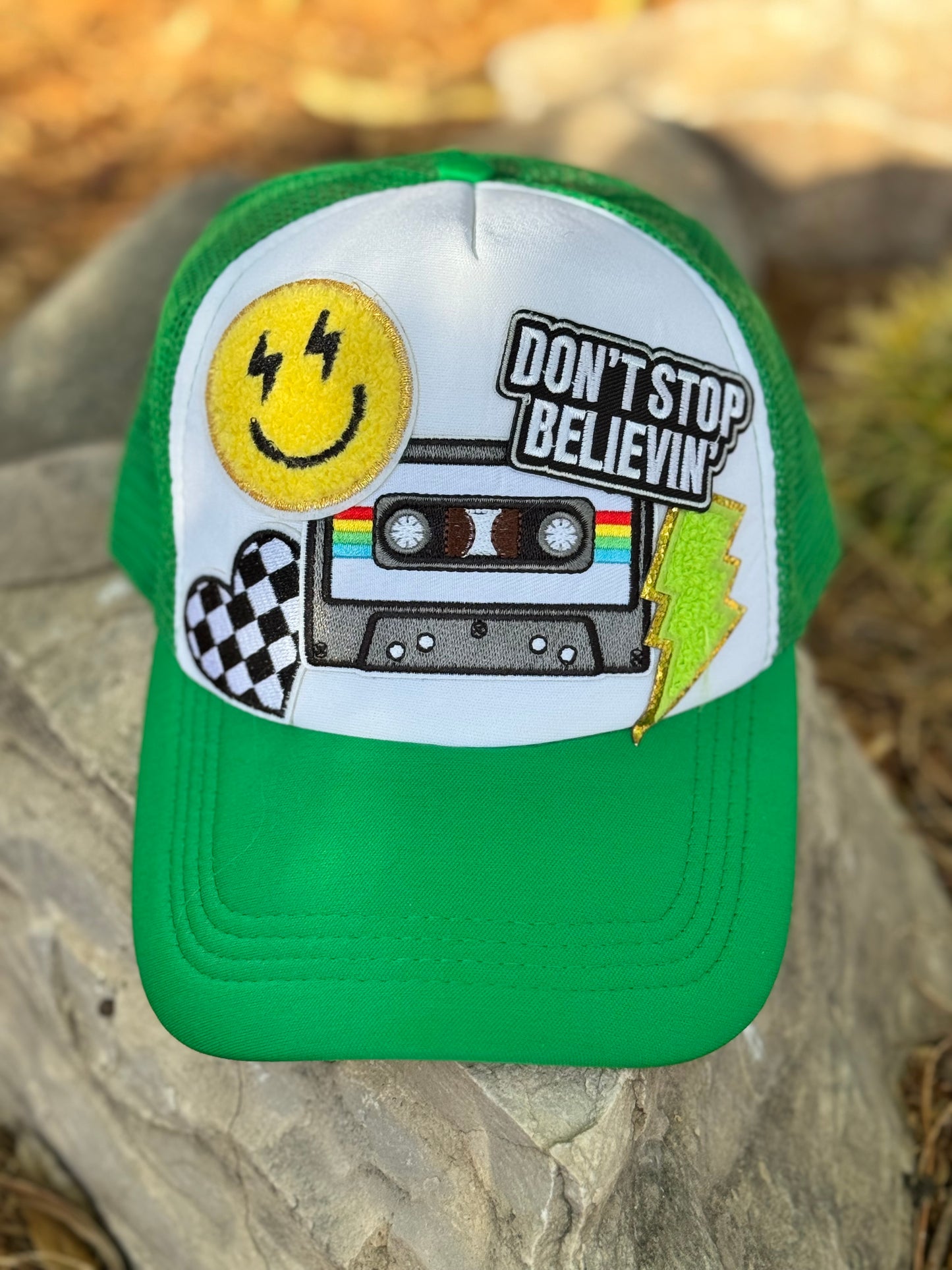 Don’t Stop Glowin’ 80’s vibe trucker hat